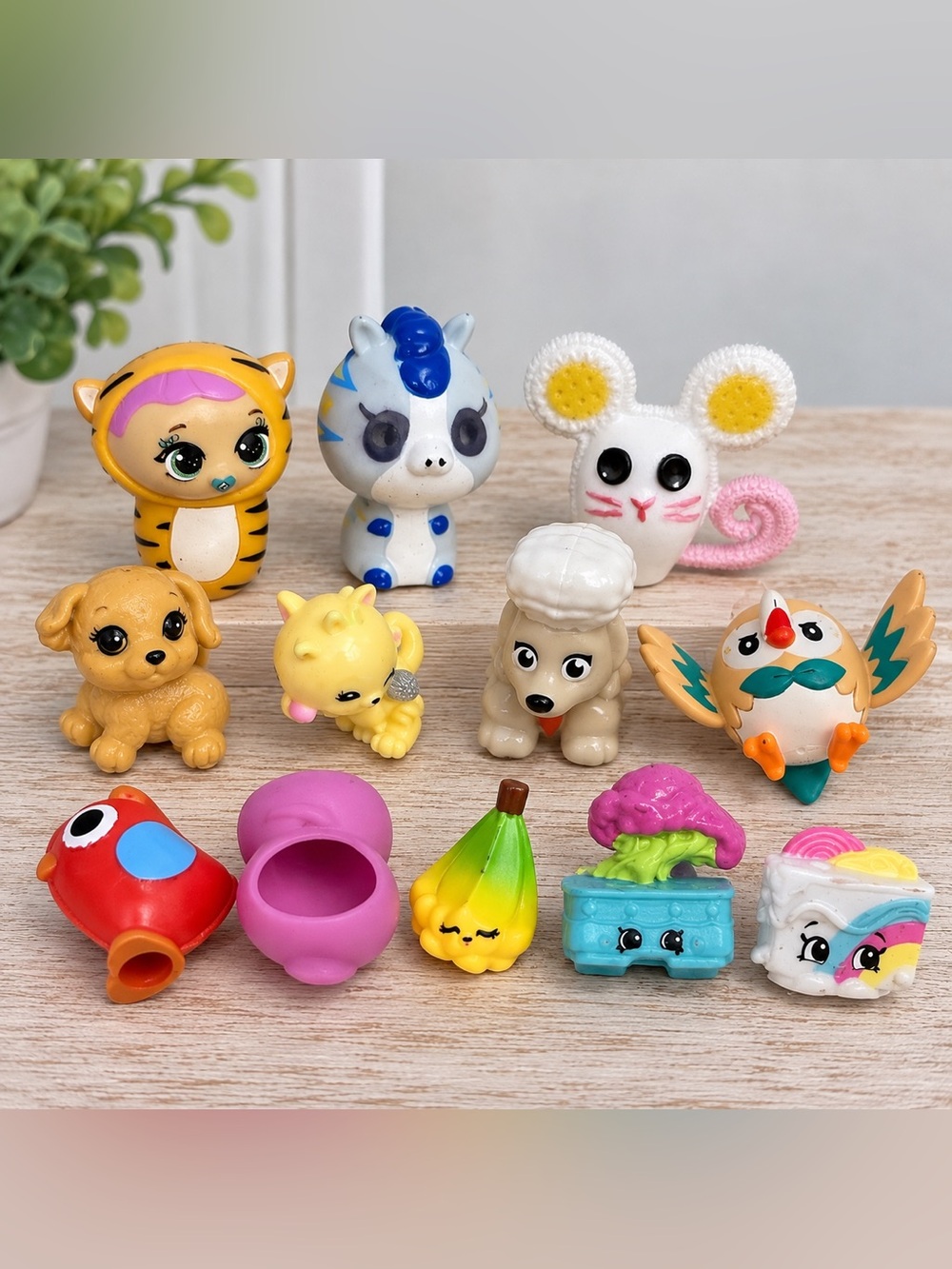12 Pc Mini Animal & Character Figure Lot • Cute Collectible Toys • LPS Style